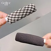 【Gulicc】髮夾 美拉德千鳥格氣質復古側邊夾 2入 (千鳥格配深咖)