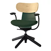 KOKUYO ingLIFE 日系機能人體工學辦公椅 (固定椅腳/有扶手)-墨綠