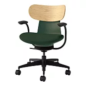 KOKUYO ingLIFE 日系機能人體工學辦公椅 (五足滑輪/有扶手)-墨綠