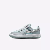 Nike Force 1 Low Easyon PS [HQ3251-043] 中童 運動休閒鞋 魔鬼氈 冰川藍 銀灰