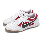 Nike 休閒鞋 GATO 男鞋 白 紅 黑 足球風 室內 復古 膠底 IB8509-100