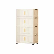 【好氣氛家居】60面寬雙開磁吸折疊四層收納櫃/2色可選 白框白門板