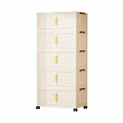 【好氣氛家居】60面寬雙開磁吸折疊五層收納櫃/2色可選 白框白門板