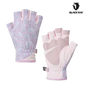BLACKYAK 女 透氣半指手套 M 丁香紫粉