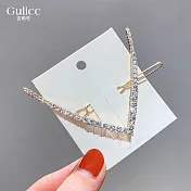 【Gulicc】髮夾 V字邊夾 亂髮收服 髮夾 (水鑽款)