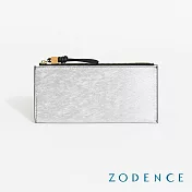 ZODENCE PAINTING進口真皮印象藝術簡式長夾  波光銀