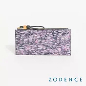 ZODENCE PAINTING進口真皮印象藝術簡式長夾  睡蓮紫