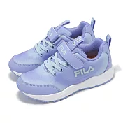 Fila 慢跑鞋 J825Z 大童 中童 小朋友 紫 白 魔鬼氈 運動鞋 斐樂 2J825Z933