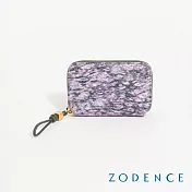 ZODENCE PAINTING進口真皮印象藝術卡片零錢包  睡蓮紫