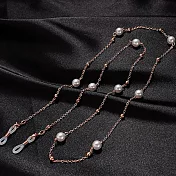 seoul show首爾秀 9珠夾珠兩用口罩掛繩鏈墨鏡平光眼鏡鍊老花近視防丟鍊  玫瑰金