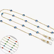 seoul show首爾秀 三色水鑽兩用口罩掛繩鏈墨鏡平光眼鏡鍊老花近視防丟鍊  金鍊藍鑽