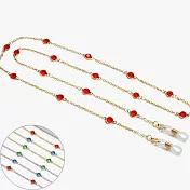 seoul show首爾秀 三色水鑽兩用口罩掛繩鏈墨鏡平光眼鏡鍊老花近視防丟鍊  金鍊紅鑽