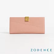 ZODENCE MONTI進口真皮推釦長夾  櫻粉