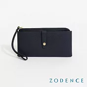 ZODENCE MAG進口牛皮多功能手拎長夾  墨藍