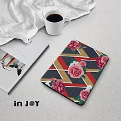 INJOYmall for iPad Air5/Air11/iPad10/iPad11/Pro11 系列 Smart cover皮革平板保護套 附筆槽 時尚花朵款 Pro11 2022(外側筆槽)