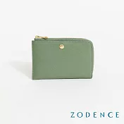 ZODENCE MINA進口牛皮零錢卡包  草綠