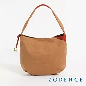 ZODENCE SAFARI恆彩帆布率性肩背流浪包  駝