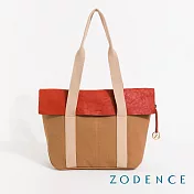 ZODENCE SAFARI恆彩帆布率性肩背托特包  駝