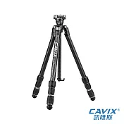 CAVIX LC-254C 閃電豹快控碳纖維腳架套組(黑色)