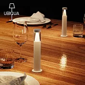 【義大利UBIQUA】Stick 夕光雅燭USB充電式桌燈組(4入附充電座)- 純白
