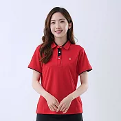 【遊遍天下】MIT台灣製女款抗UV吸排短袖POLO衫(GS1036) M 紅色