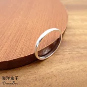 2MM寬。簡約亮面素銀色925純銀戒指.內刻港圍.直接套入 國際圍10號