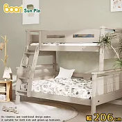 【Boori】地平線雙層子母床‧幅206cm-灰