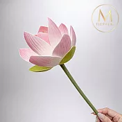 【Floral M】日式上野公園優雅粉荷花仿真花花材 （1入組）