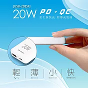 【NDr.AV】20W氮化鎵快速超薄充電器(急速快充usb 智能充電器/USB-202SF)