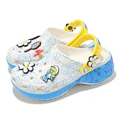 Crocs 洞洞鞋 Smurfs Platform Clog 女鞋 藍色小精靈 雲朵克駱格 涼鞋 卡駱馳 21082290H