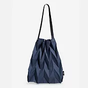 經典設計|Pavi studio 泰國新銳設計師.時尚W純色包.簡約設計.大容量.真皮背帶.摺疊肩背包.100%總代理 灰藍色