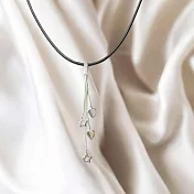 【摩達客】星心流蘇吊墜皮繩項鍊