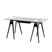 Design House Stockholm Arco 木構工作桌 （大、黑、玻璃桌面）