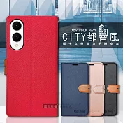 CITY都會風 三星 Galaxy S25 Edge 插卡立架磁力手機皮套 有吊飾孔  玫瑰金