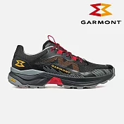 GARMONT 男款 低筒越野疾行健走鞋 9.81 Engage 002981 (S05025)｜黃金大底 疾速健行 越野跑 Megagrip UK7.5 黑-橘