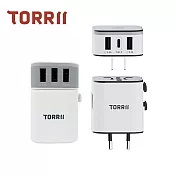 TORRII VOYA-V1多合一旅行萬國轉接頭 白色