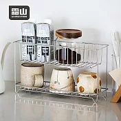 【日本霜山】桌上型304不鏽鋼雙層收納架/置物架