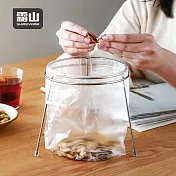 【日本霜山】304不鏽鋼圓形可拆式垃圾袋架