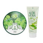 FOODAHOLIC 韓國積雪草蘆薈保濕凝膠100ml+TENZERO舒緩凝膠300ml 積雪草