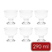 《EXCELSA》Malibu高腳甜點玻璃杯6入(290ml) | 水杯 茶杯 咖啡杯 聖代杯