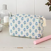 《Rex LONDON》絎縫化妝包 | 化妝包 收納包 旅行小包 - 矢車菊16cm