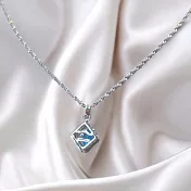 【摩達客】簍空立方體吊墜項鍊