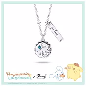 【客製品】STORY 故事銀飾-布丁狗喜拿一起玩系列-Purin&Cinna夾心餅乾晶鑽純銀項鍊