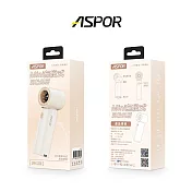 ASPOR Mini無段式渦輪風扇(手持式/登山扣/大容量電池/超長續航力) 暖光杏