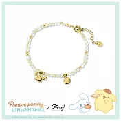 【客製品】STORY 故事銀飾-布丁狗喜拿一起玩系列-Pompompurin天然黃水晶餅乾純銀手鍊