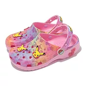 Crocs 洞洞鞋 Pikachu Pink Classic Clog K 大童 寶可夢女孩經典克駱格 皮卡丘 21122990H 19.5cm MULTI