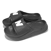 New Balance NB 拖鞋 202XA 女鞋 黑 白 魔鬼氈 運動拖鞋 NB SWASPTF1-B 23cm BLACK/WHITE