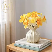 【Floral M】法式芭蕾少女海莉優雅白陶瓷小花瓶