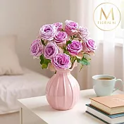 【Floral M】法式芭蕾少女安妮氣質粉陶瓷大花瓶