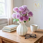 【Floral M】法式芭蕾少女海莉優雅白陶瓷大花瓶